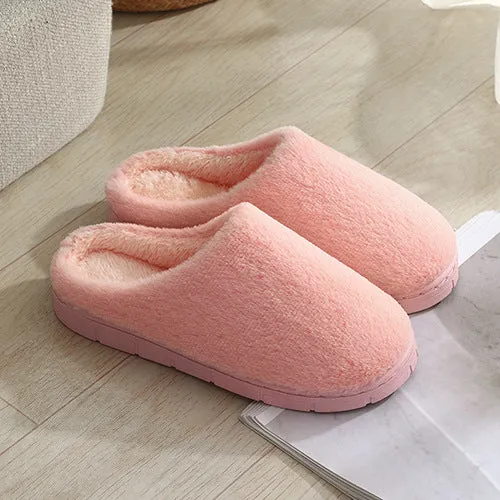 New cotton slippers for women style home couple anti-slip cotton slippers winter indoor home warm rabbit fur floor stall slippers