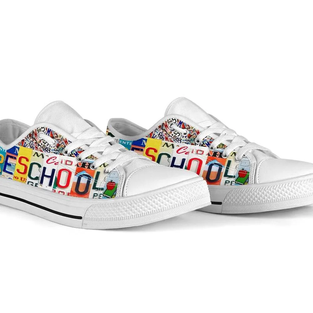 Preschool Inspire License Plates Low Top Shoes, Teacher Shoes, Low Top Sneakers