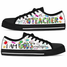 School Teacher Gods Masterpiece Low Top Shoes, Teacher Shoes, Low Top Sneakers