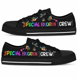 Sped Teacher Special Education Crew Hands Low Top Shoes, Teacher Shoes, Low Top Sneakers