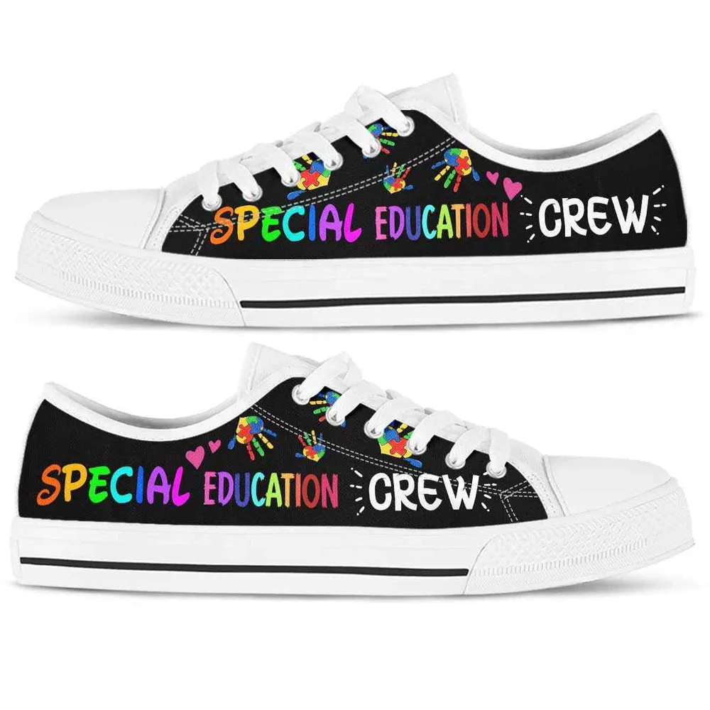 Sped Teacher Special Education Crew Hands Low Top Shoes, Teacher Shoes, Low Top Sneakers