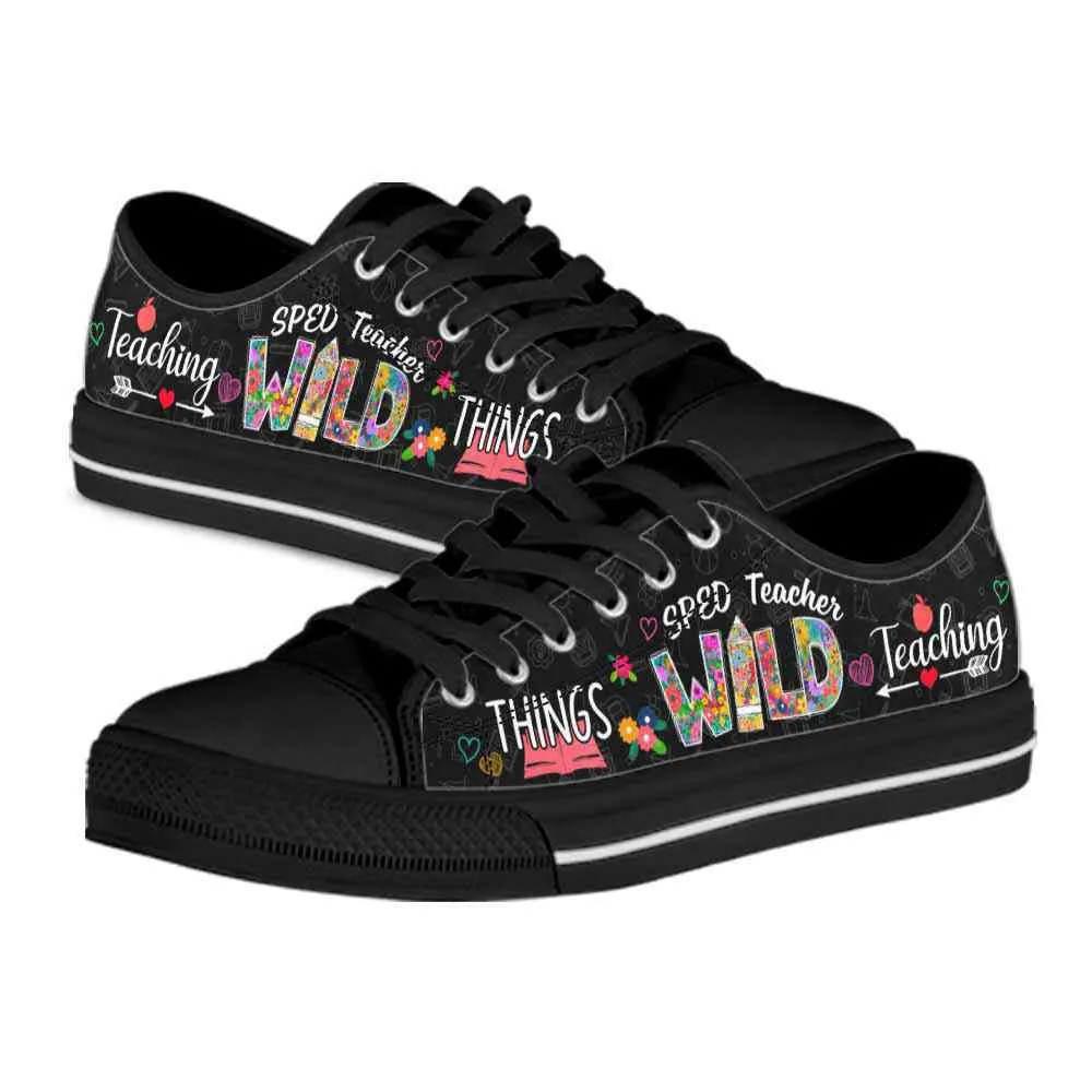 Sped Teacher Teaching Wild Things Low Top Shoes, Teacher Shoes, Low Top Sneakers