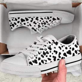 Spots Dalmatian Low Top Shoes Sneaker, Low Top Sneaker, Low Top Canvas Shoes