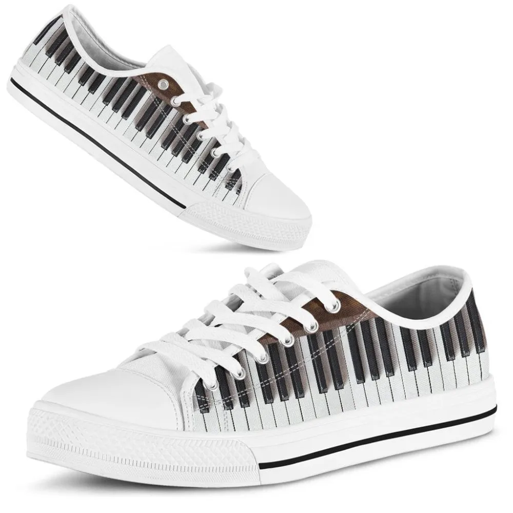 Step Up Your Style With Piano Low Top Shoes, Low Top Sneaker, Low Top Canvas Shoes