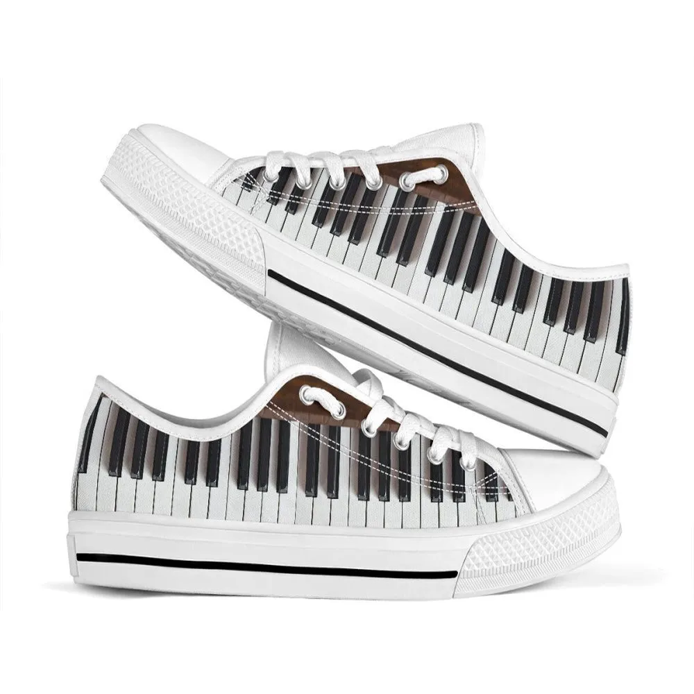 Step Up Your Style With Piano Low Top Shoes, Low Top Sneaker, Low Top Canvas Shoes