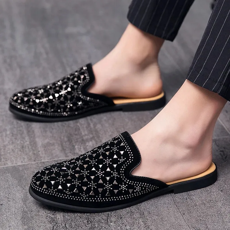 Studded Mule Slippers for Men