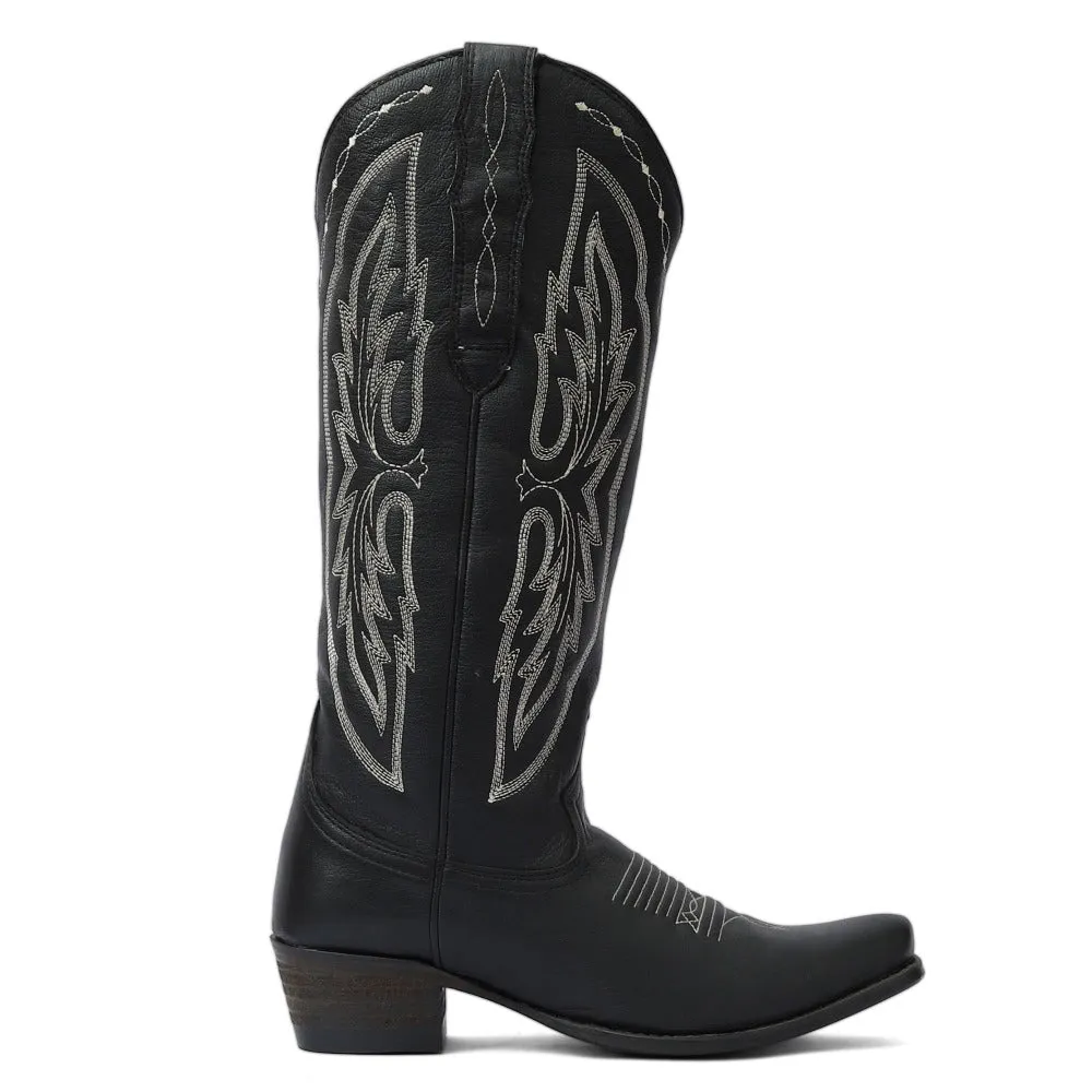 TuffRider Women Cody Embroidered Leather Snip Toe Western Boots