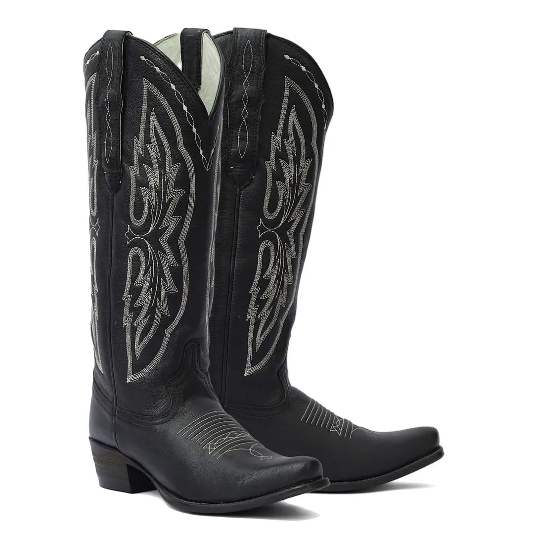 TuffRider Women Cody Embroidered Leather Snip Toe Western Boots