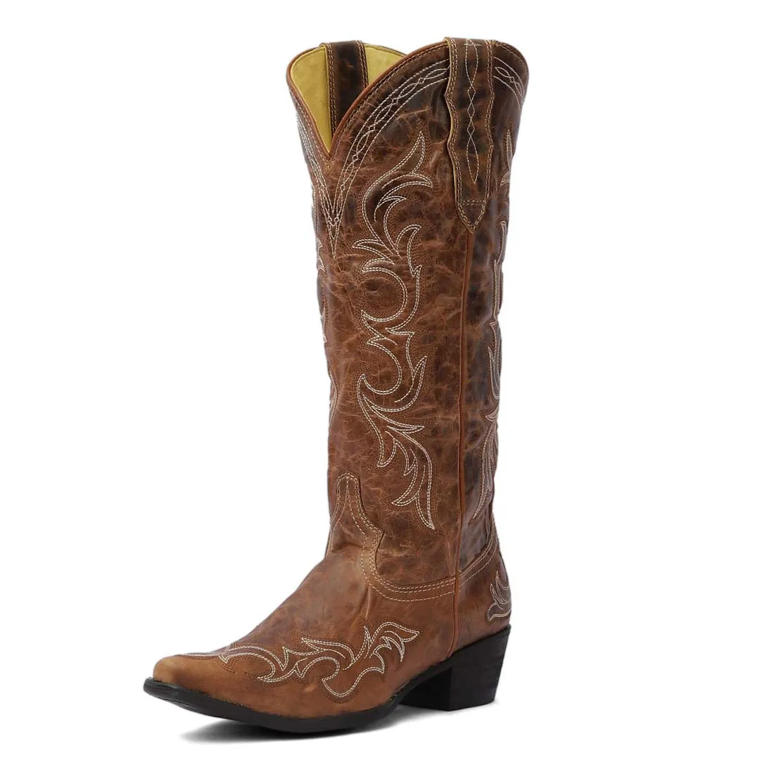 TuffRider Women Cody Embroidered Leather Snip Toe Western Boots