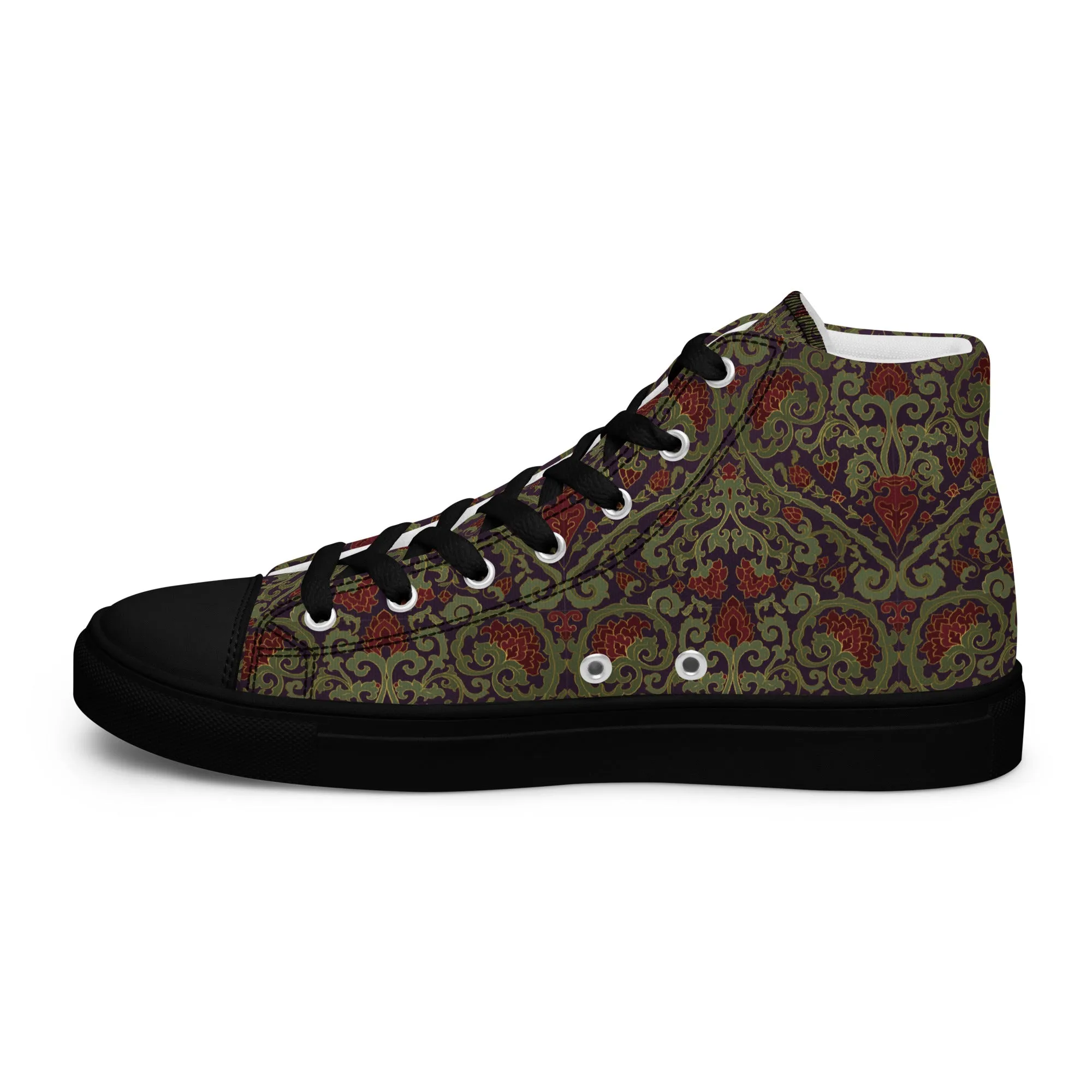 Unisex high top canvas shoes - Dark Ornament