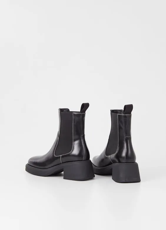 VAGABOND DORAH CHELSEA BOOT-WHT STITCH