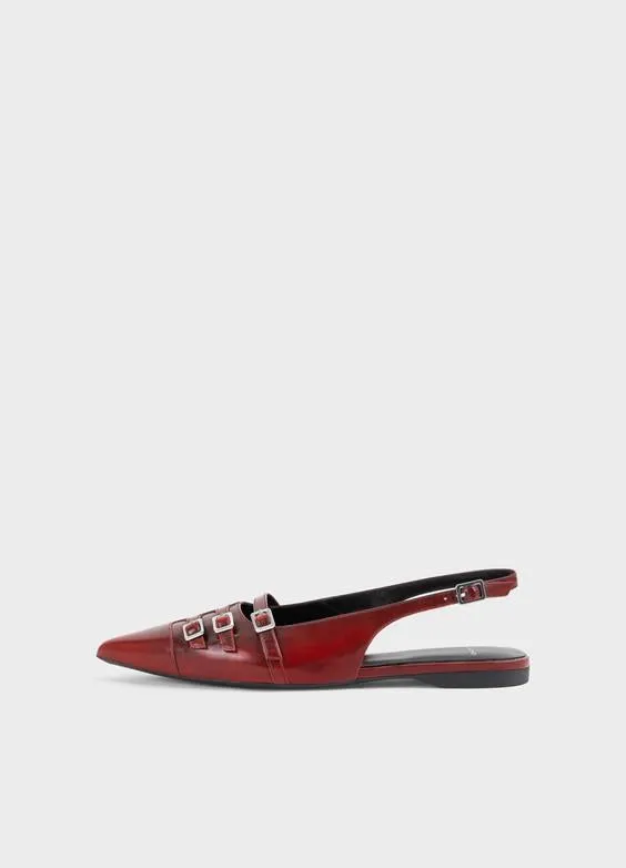 VAGABOND HERMINE SLING BUCKLE RED